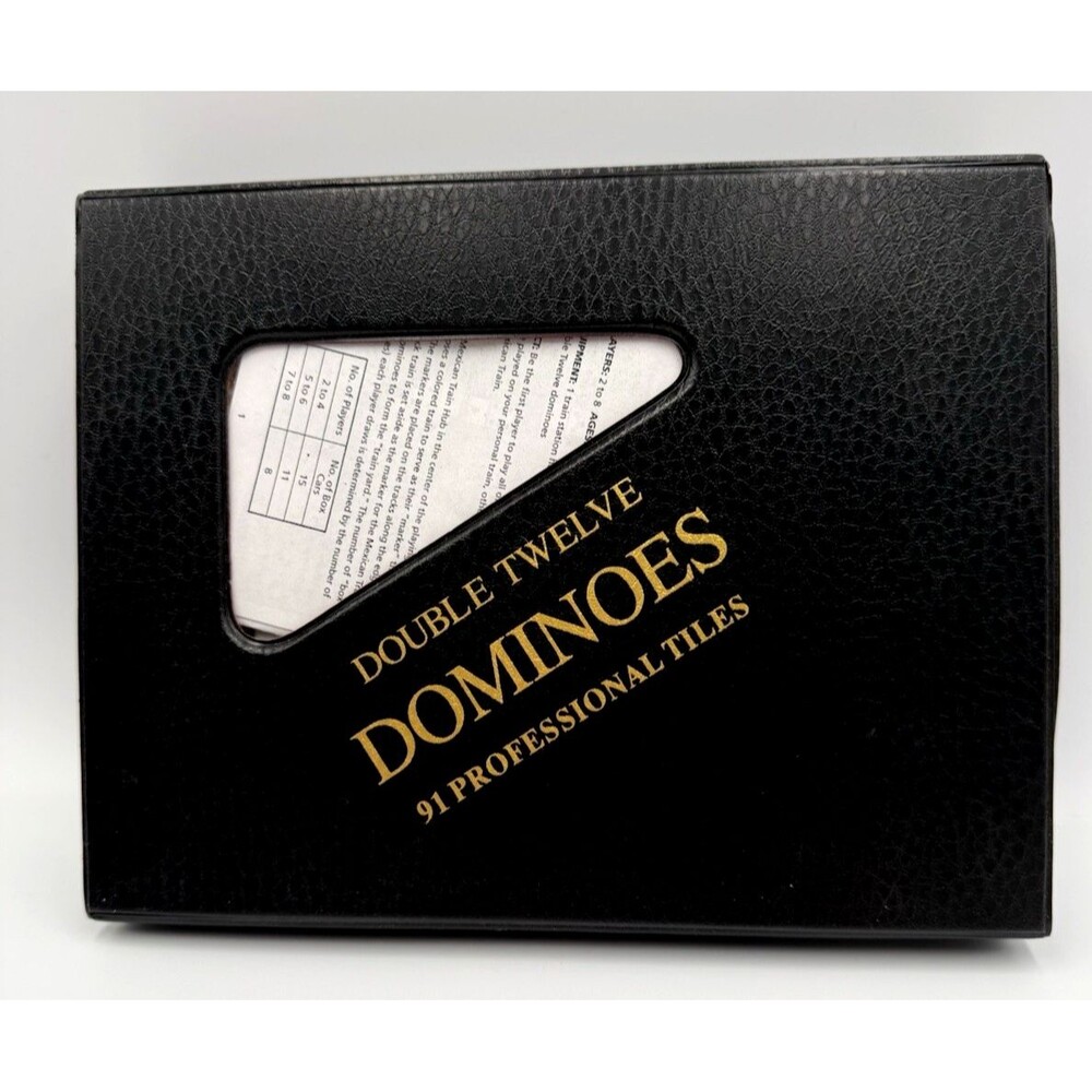 Set Of 91 Vintage Professional, Double Twelve, Marbelized Dominoes, With Case
